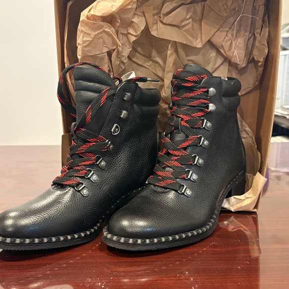 Kenneth Cole Shoes - Black Leather Hiking Boots
